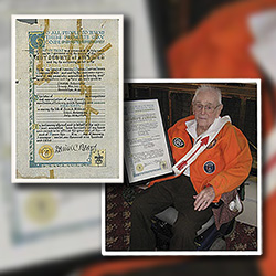 Restoration of Boy Scout Award for Anniversary presentation at Ten Mile River Scout Camps