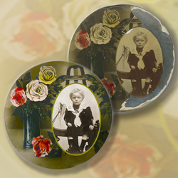 Restoration og a photo medallion. Repair of cracks and replacement of missing parts.