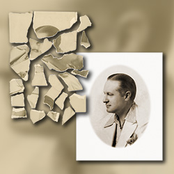 Restoration of a torn photo portrait